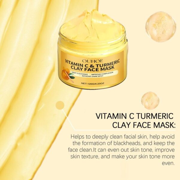 Vitamin C turmeric mud film, soft and shiny, nourishes facial skin, moisturises and locks water, shrinks pores, cleans and repairs - Image 3