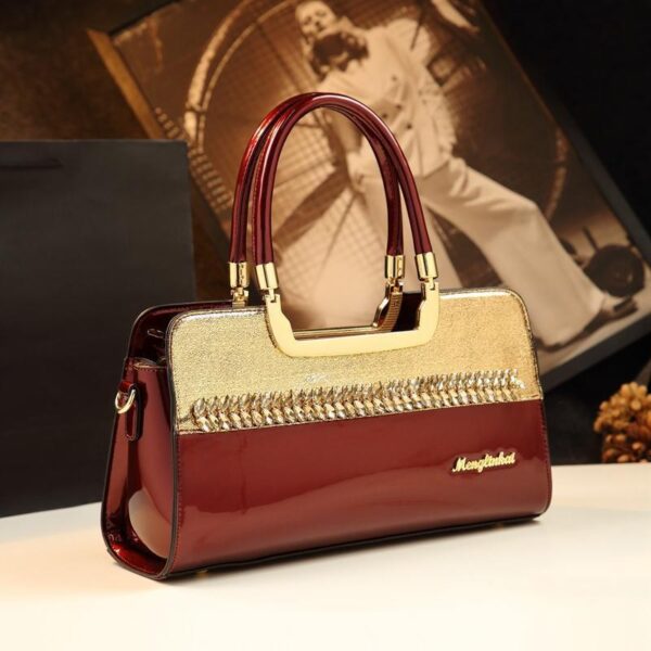 Women's bag 2020 new fashion simple handbag one-shoulder cross-body middle-aged leather women's bag Mother-in-law's bag