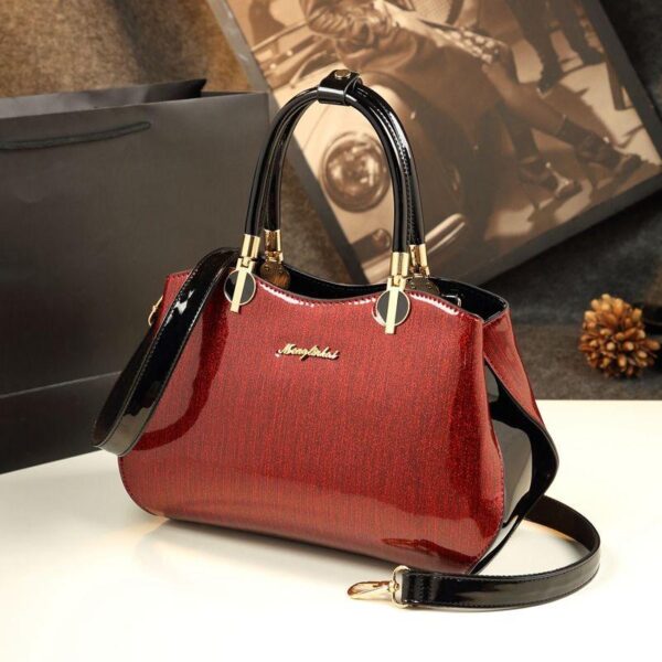 Bag women's 2024 new fashion handbag patent leather personalised women's bag armpit bag genuine leather texture cross-body bag