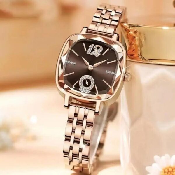 Light luxury diamond-shaped exquisite retro goddess fashion women's wrist watch-8075 - Image 5