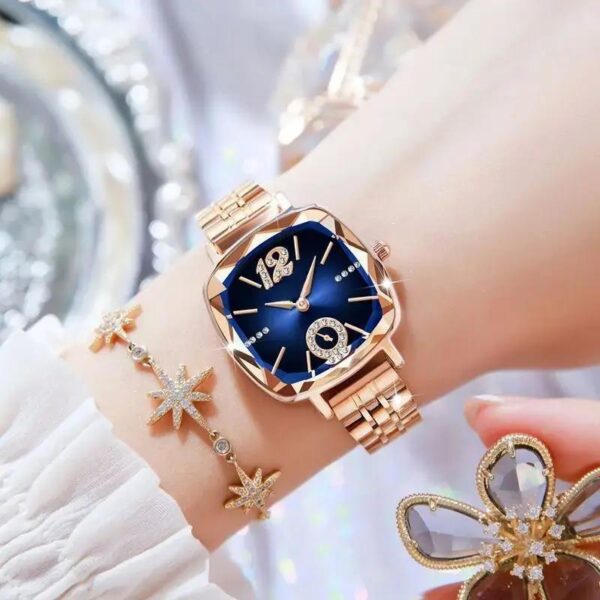 Light luxury diamond-shaped exquisite retro goddess fashion women's wrist watch-8075 - Image 4