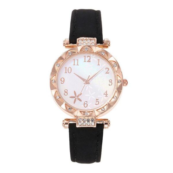 Women's watch fashion diamond case starfish pattern belt women's quartz watch Cross-border live broadcast of popular watches - Image 2