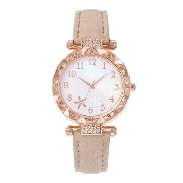 Women's watch fashion diamond case starfish pattern belt women's quartz watch Cross-border live broadcast of popular watches - Image 5