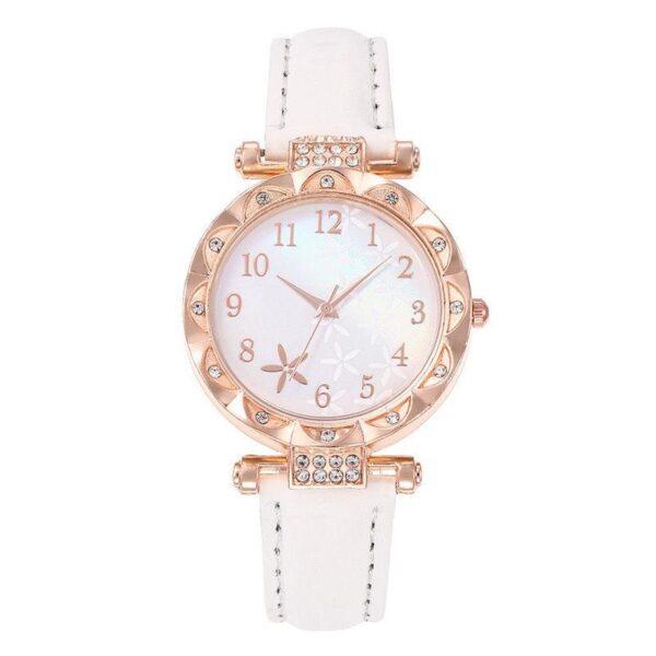 Women's watch fashion diamond case starfish pattern belt women's quartz watch Cross-border live broadcast of popular watches - Image 3