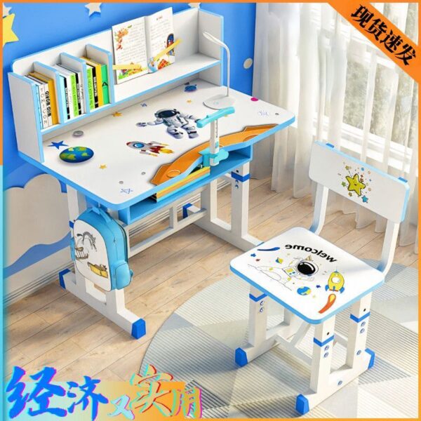 Children's desk, new kindergarten special table, lifting and lowering correction sitting seat The combination of writing desk and workbench - Image 2