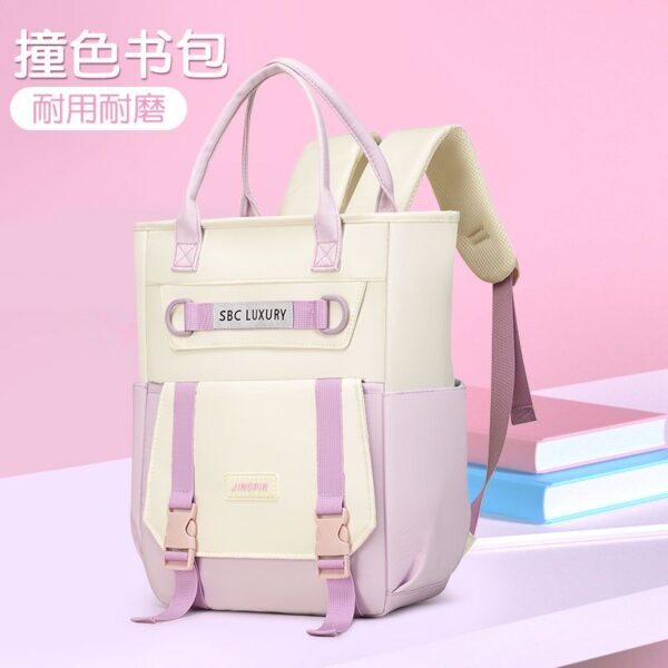 Primary school students' schoolbag children's first to third grade boys' back protection and burden reduction girls' 2024 new lightweight backpack - Image 2