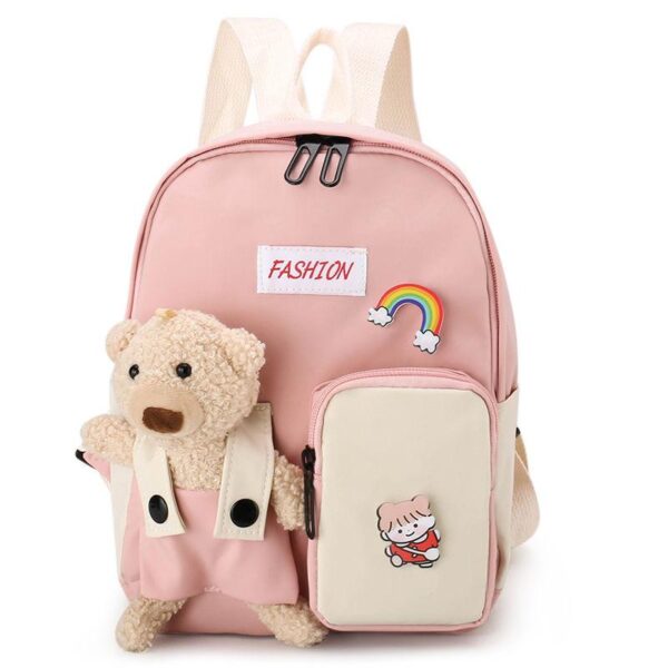 Cartoon bear kindergarten girl schoolbag cute children's bag baby backpack Korean version princess girl Children's backpack - Image 2