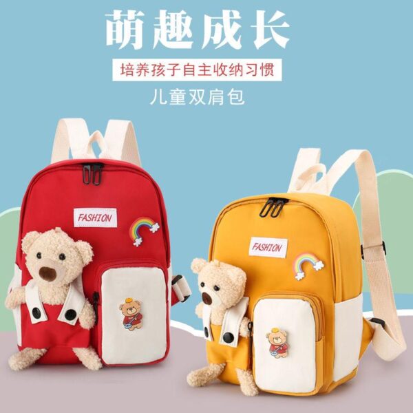 Cartoon bear kindergarten girl schoolbag cute children's bag baby backpack Korean version princess girl Children's backpack