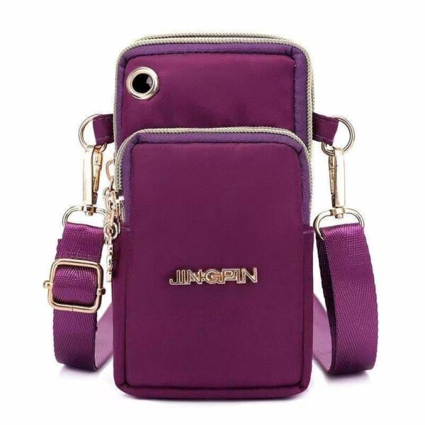 2024 new mobile phone bag women's cross-body mini bag women's summer versatile canvas bag vertical hand-held coin purse