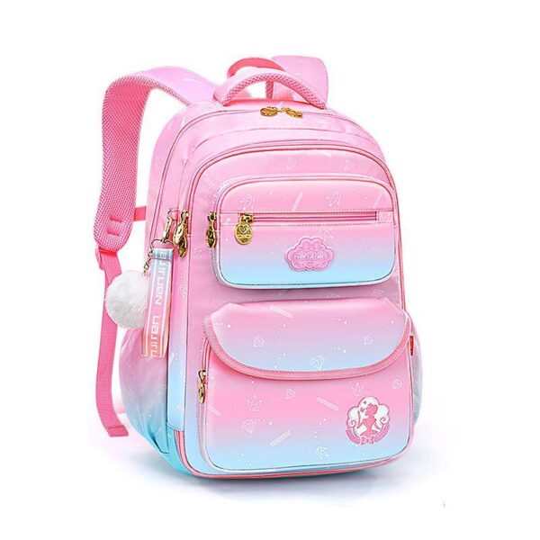 Children's primary school students schoolbag girls one, two, three to six grade girls ultra-lightweight backpack back protection load-reducing backpack - Image 3