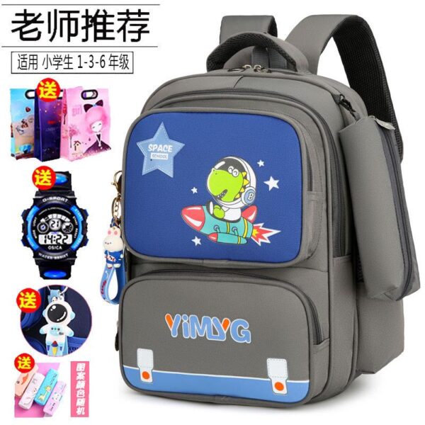 Kulomi primary school student schoolbag girl children's first, second, third and fourth grade lightweight waterproof cartoon burden-reducing and dirt-resistant backpack - Image 2