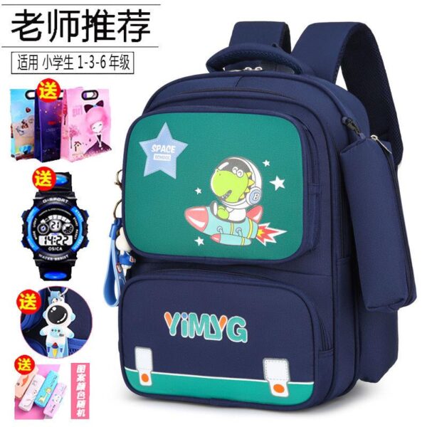 Kulomi primary school student schoolbag girl children's first, second, third and fourth grade lightweight waterproof cartoon burden-reducing and dirt-resistant backpack - Image 3