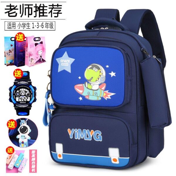 Kulomi primary school student schoolbag girl children's first, second, third and fourth grade lightweight waterproof cartoon burden-reducing and dirt-resistant backpack