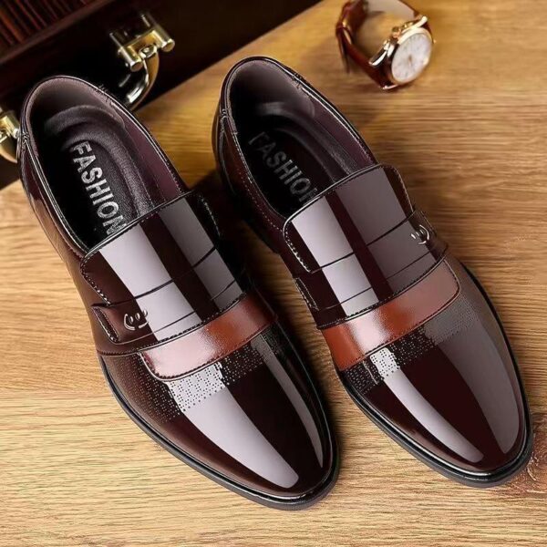 Hot-selling in the store] [Genuine leather cowhide] Invisible inner height-enhancing men's leather shoes men's joint youth business leather shoes British young people