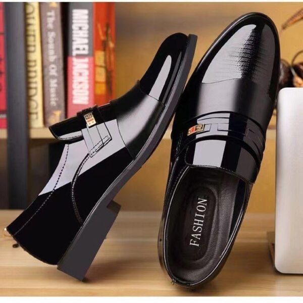 Business and leisure dragonfly brand genuine cowhide men's non-slip soft sole middle-aged and elderly dad shoes 100% genuine Skin - Image 3